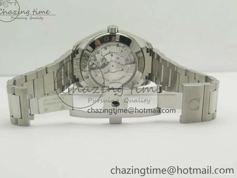 0228 FlexibleFit Aqua Terra 150M SS VSF 1:1 Best Edition Black Wave Textured Dial RG Hand on SS Bracelet A8500 Super Clone 8032